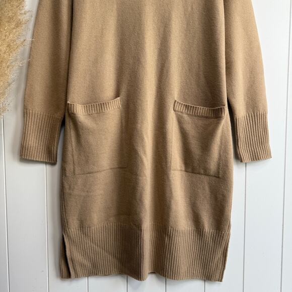 Athleta sweater dress cashmere merino wool knit turtleneck cozy Large - Picture 7 of 11